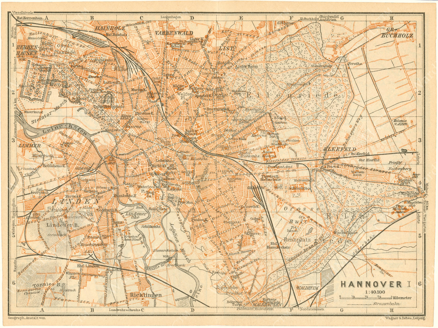 Hanover Map Hanover, Germany 1925 – WardMaps LLC