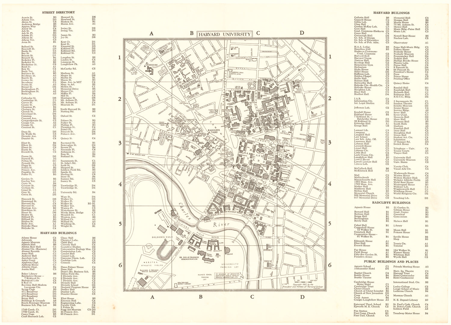 Cambridge Massachusetts 1962 Harvard University Wardmaps Llc Cambridge Massachusetts 1962 Harvard University Wardmaps Llc