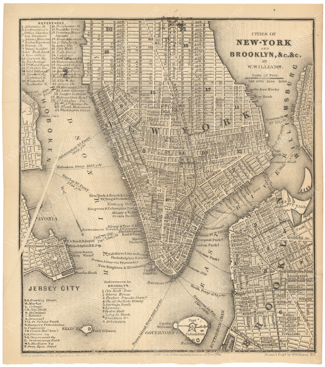 New York and Brooklyn, New York 1860