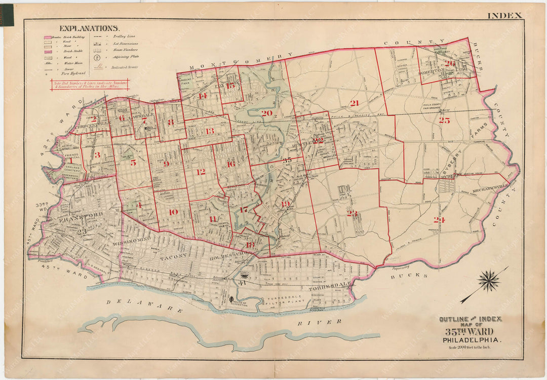 Philadelphia, Pennsylvania, 1927, 35th Ward: Index Map