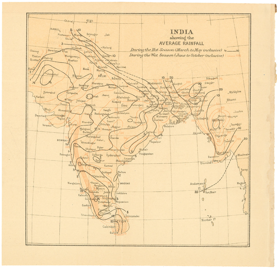 India 1920: Average Rainfall