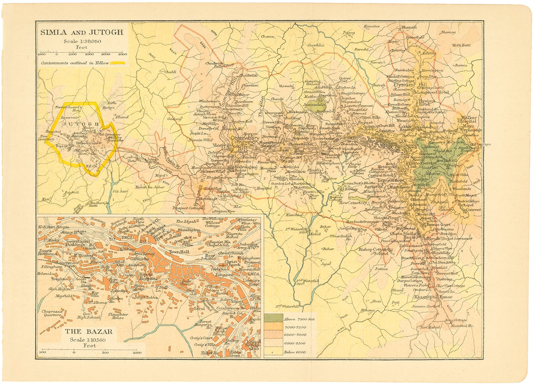 Shimla and Jutogh, India 1920