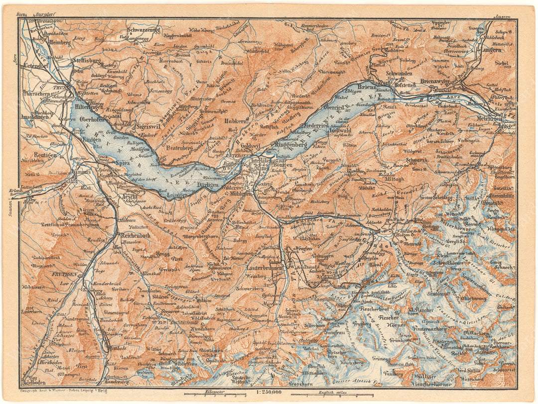 Interlaken and Bernese Aps Regions, Switzerland 1928