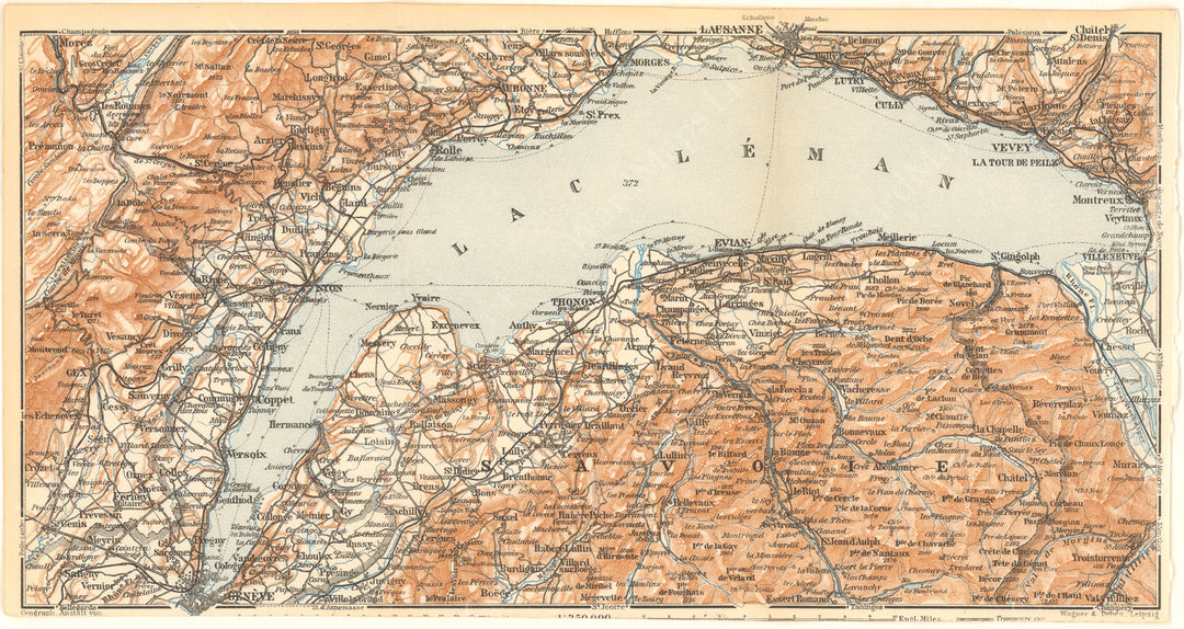 Lake Geneva, France and Switzerland 1928