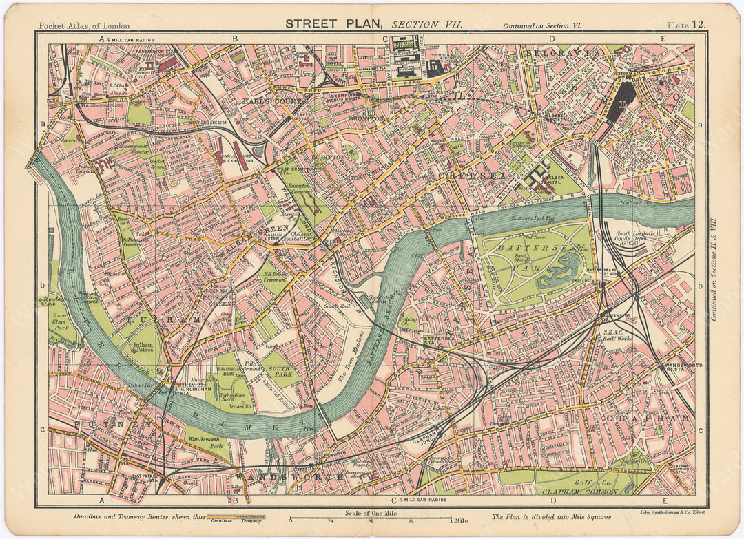 London, England 1917 Plate 012: Street Plan Section 007