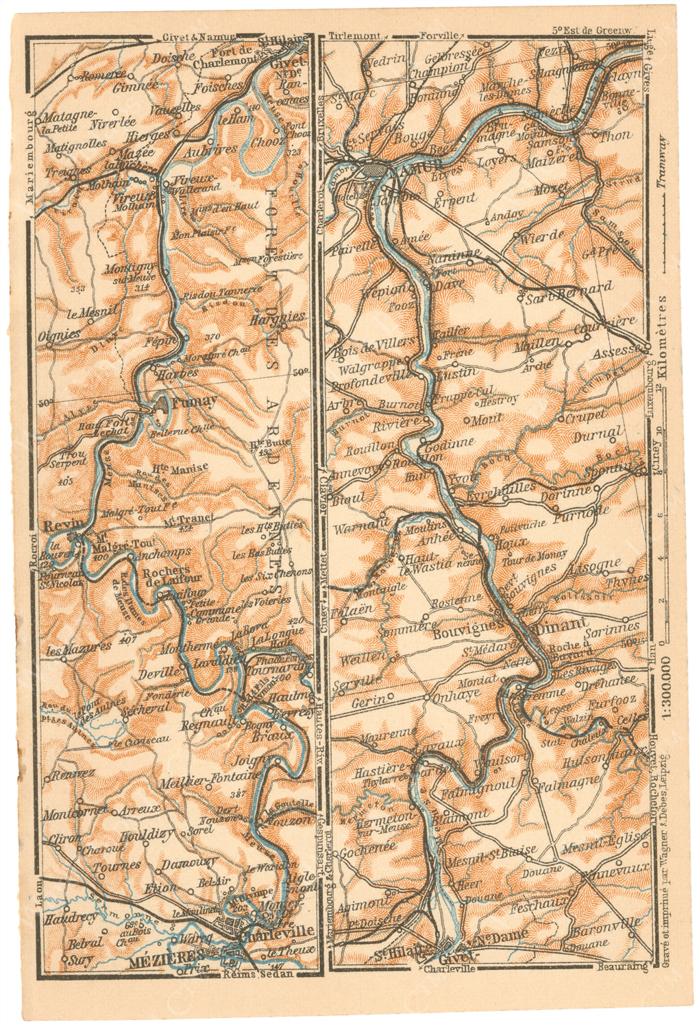 Meuse River, France 1909 – WardMaps LLC