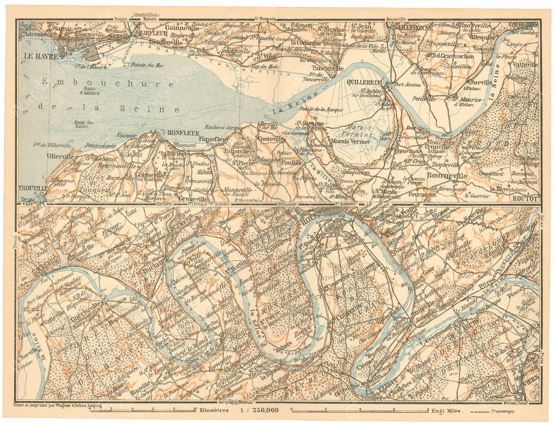 Lower Seine River, France 1909