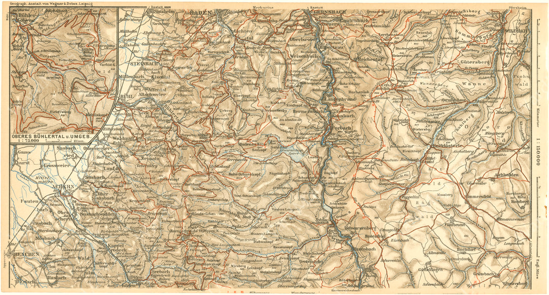 Baden-Wurttemberg (West Central Part), Germany 1929