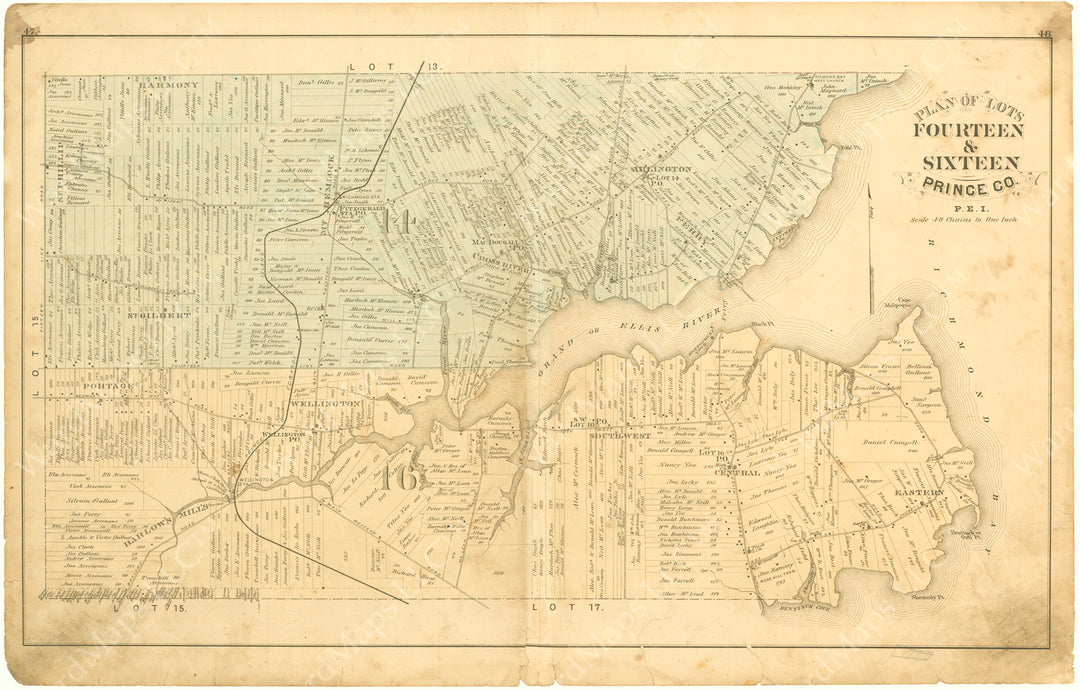 Prince Edward Island 1880: Prince County Lots 14 and 16