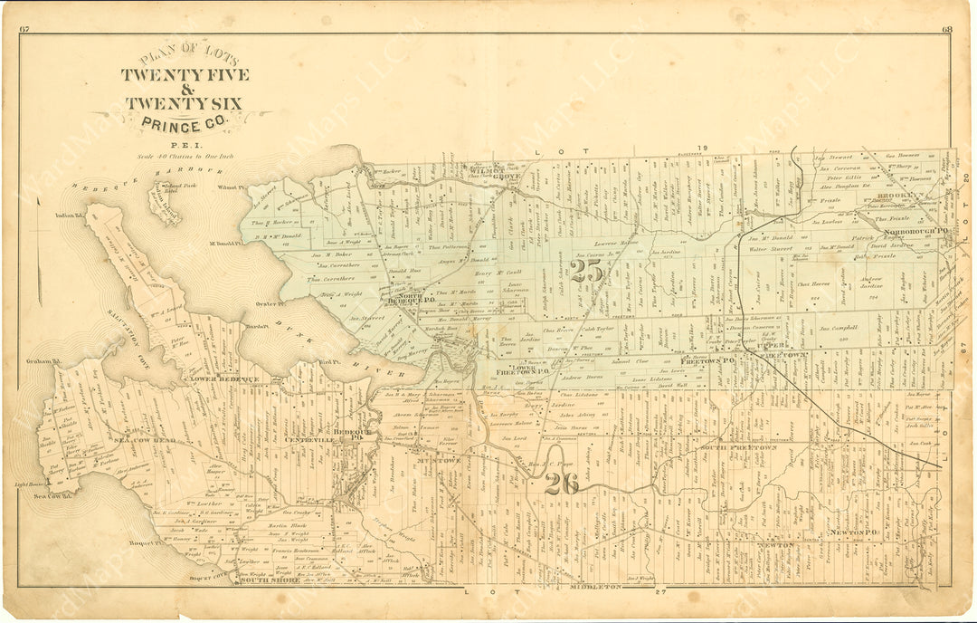 Prince Edward Island 1880: Prince County Lots 25 and 26