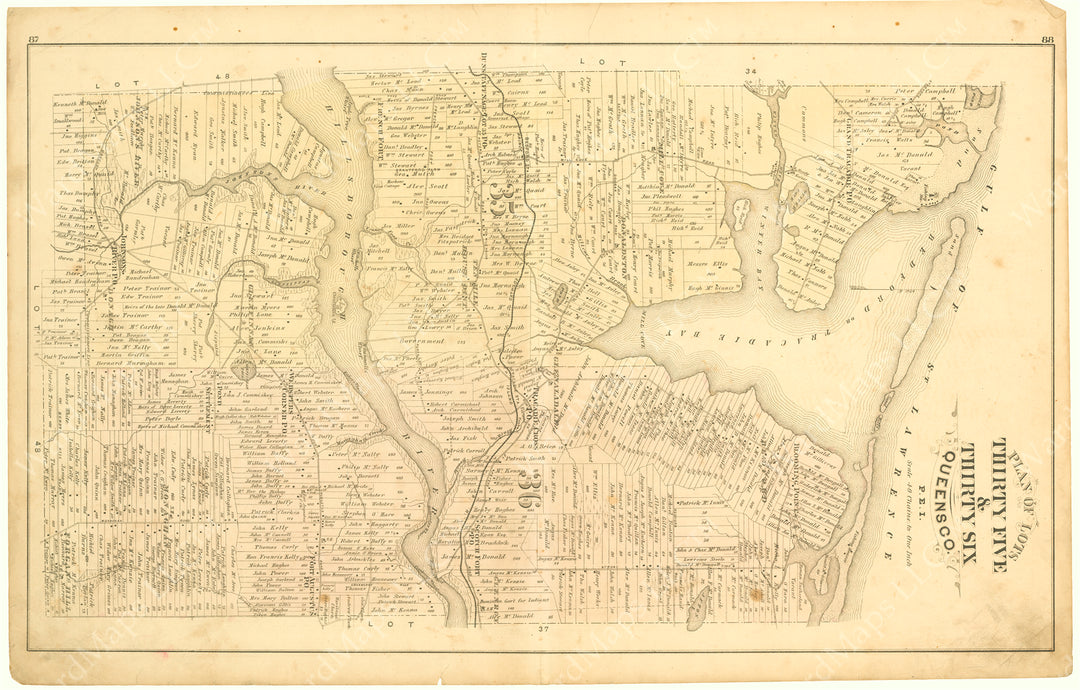 Prince Edward Island 1880: Queens County Lots 35 and 36