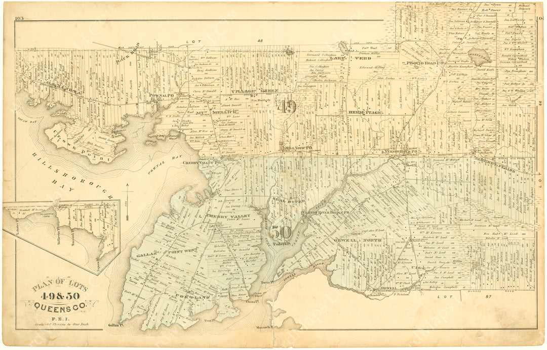 Prince Edward Island 1880: Queens County Lots 49 and 50