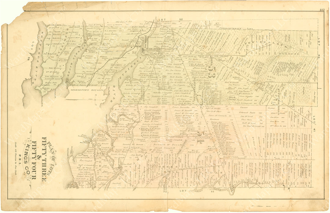 Prince Edward Island 1880: Kings County Lots 53 and 54