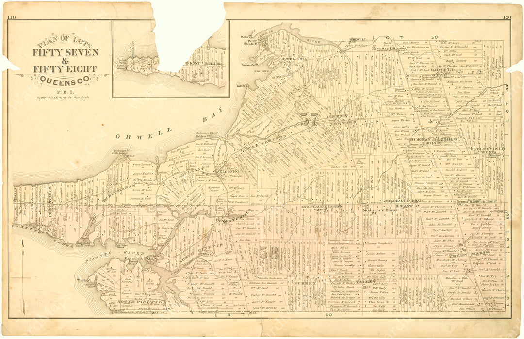 Prince Edward Island 1880: Queens County Lots 57 and 58