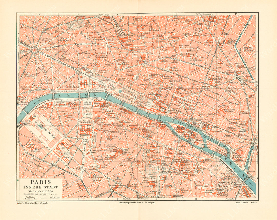 Paris, France 1902: Innere Stadt