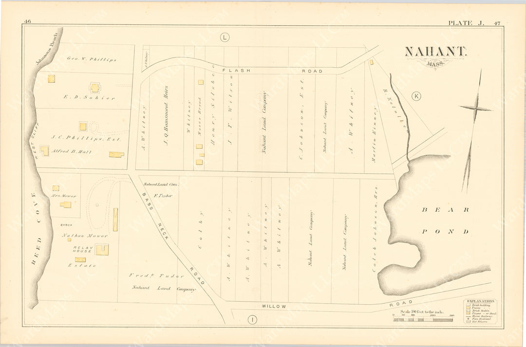 Nahant, Massachusetts 1880 Plate J