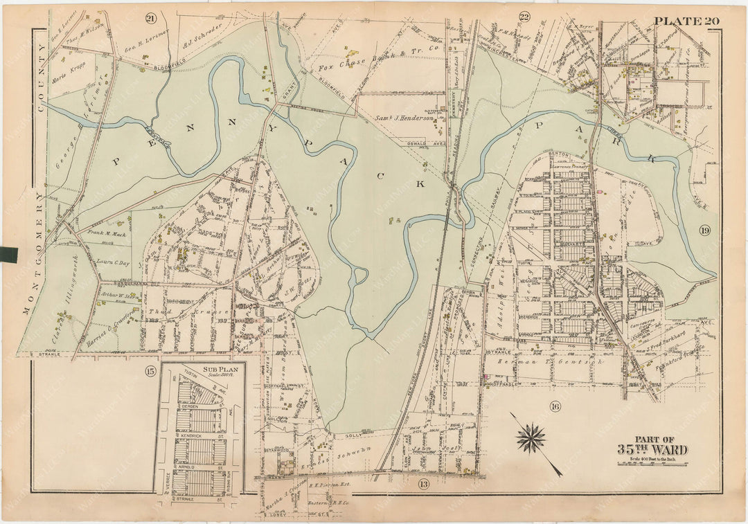 Philadelphia, Pennsylvania, 1927, 35th Ward: Plate 020