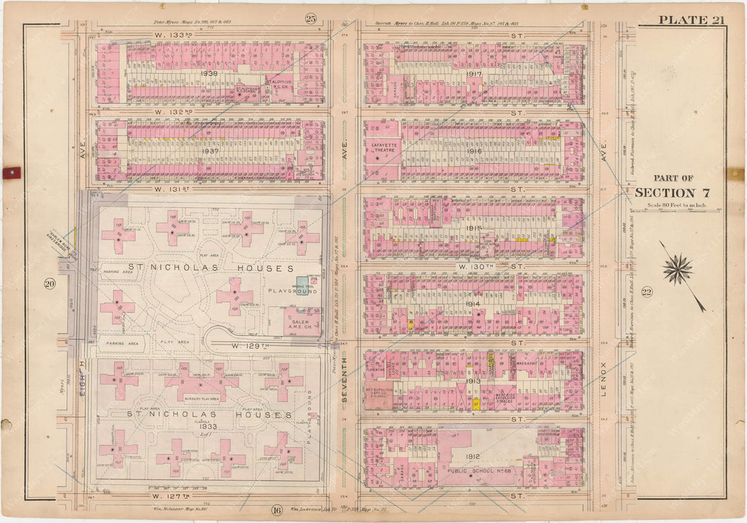 Manhattan, New York 1914, Vol. 4, Plate 021