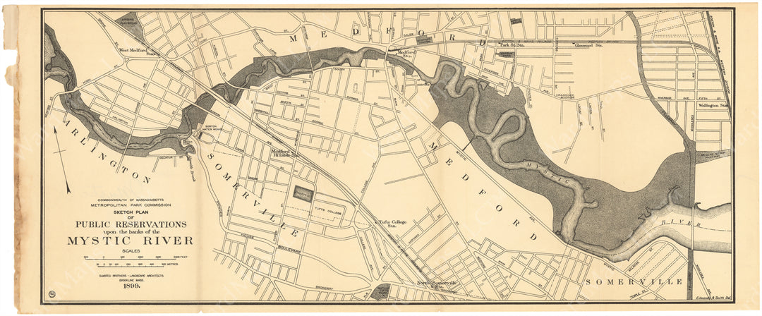 Mystic River Public Reservations, Arlington, Medford, and Somerville, Massachusetts 1899