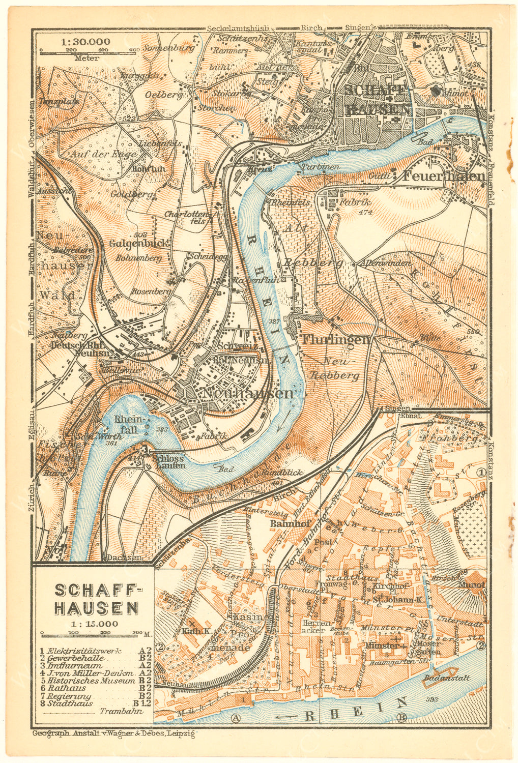 Schaffhausen and Neuhausen am Rheinfall, Switzerland 1928