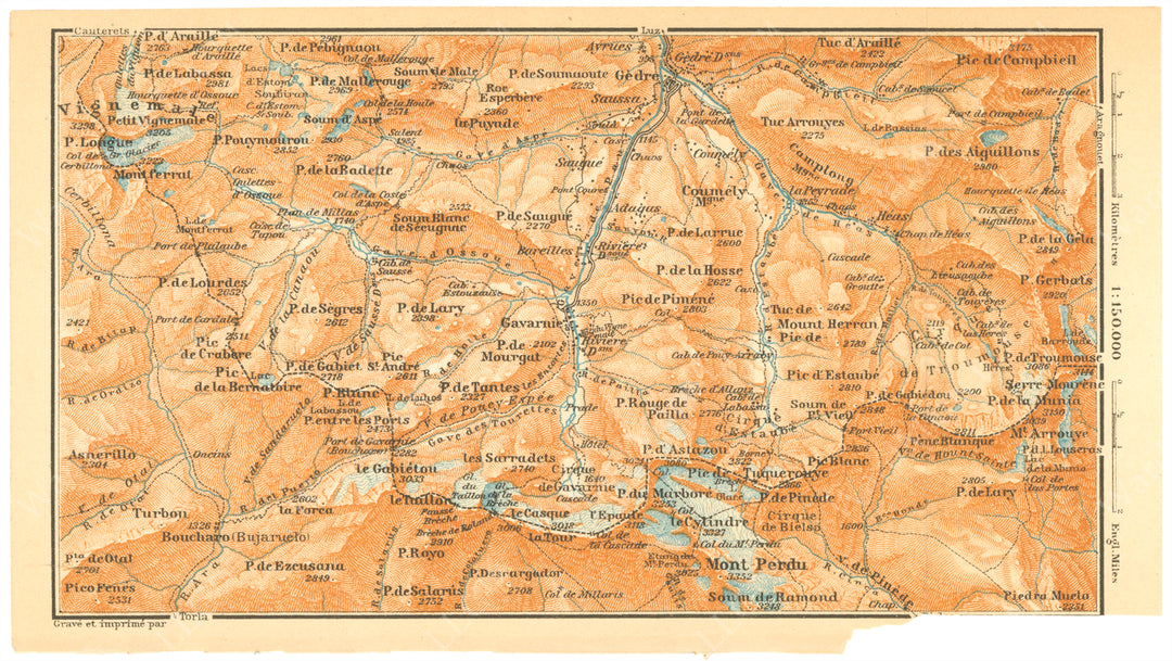 Pyrenees: Gedre, Mt. Vignemale, and Mt. Perdido Region, France and Spain 1907