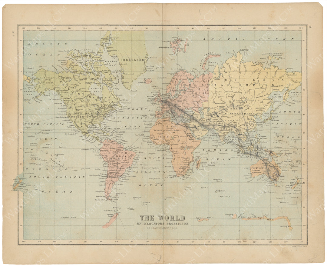 World Map 1875