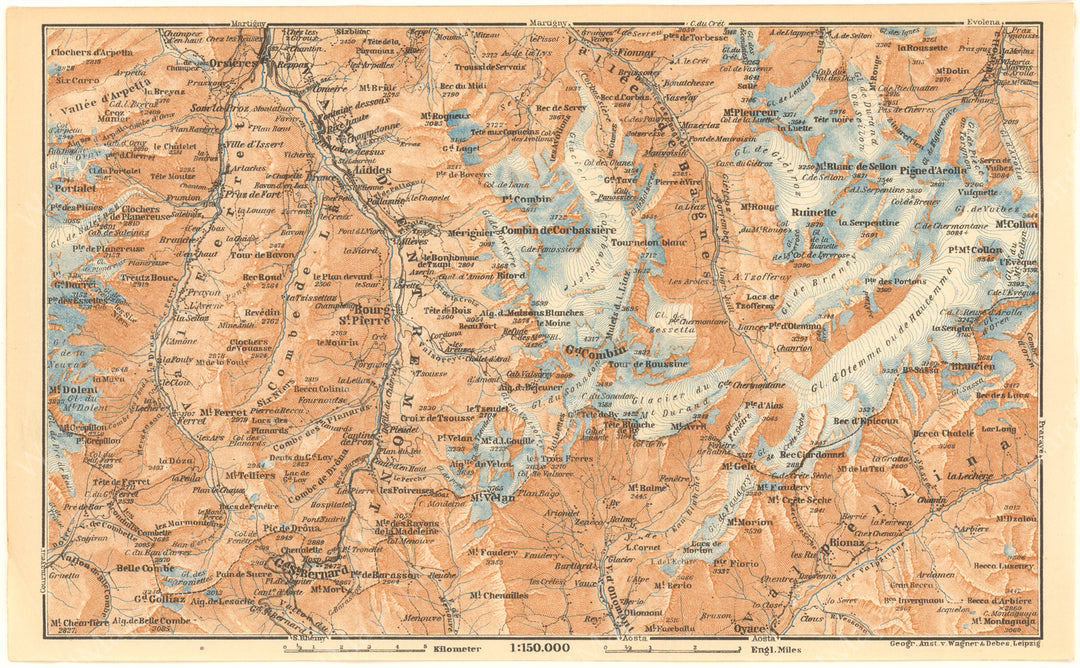 Grand Combin Mountain Region, Switzerland 1928