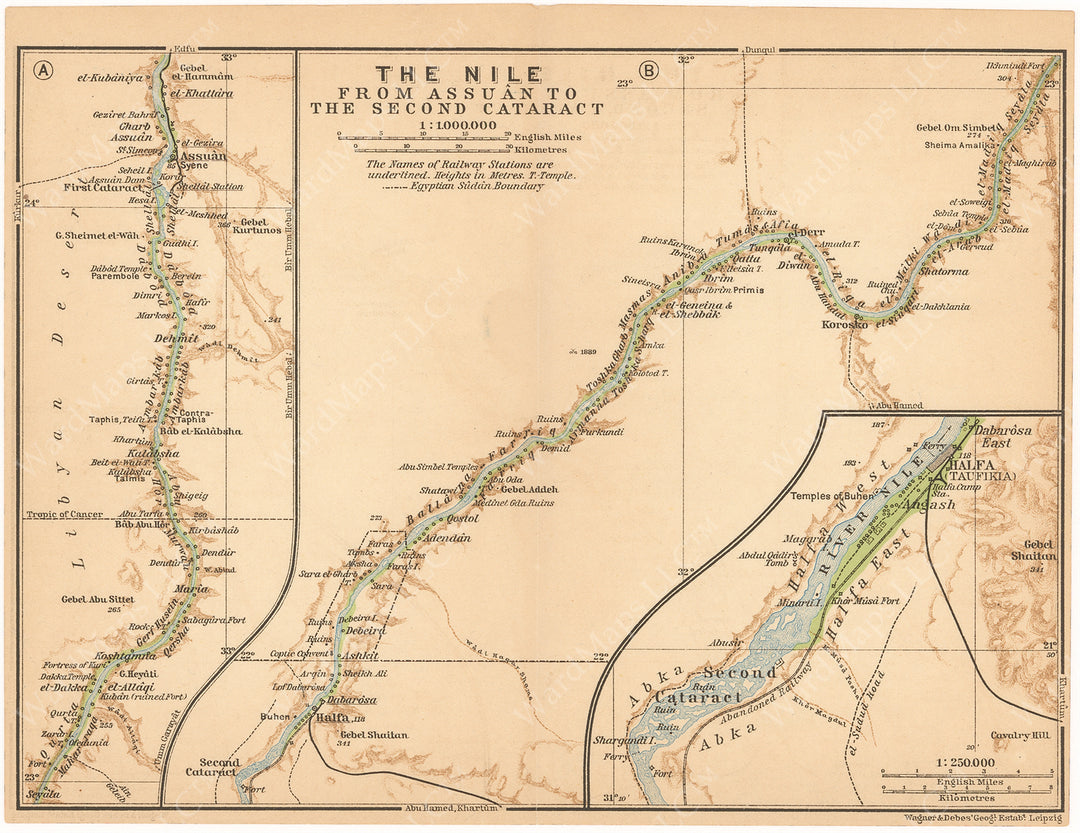 Nile River, Egypt 1914: From Aswan to the Second Cataract