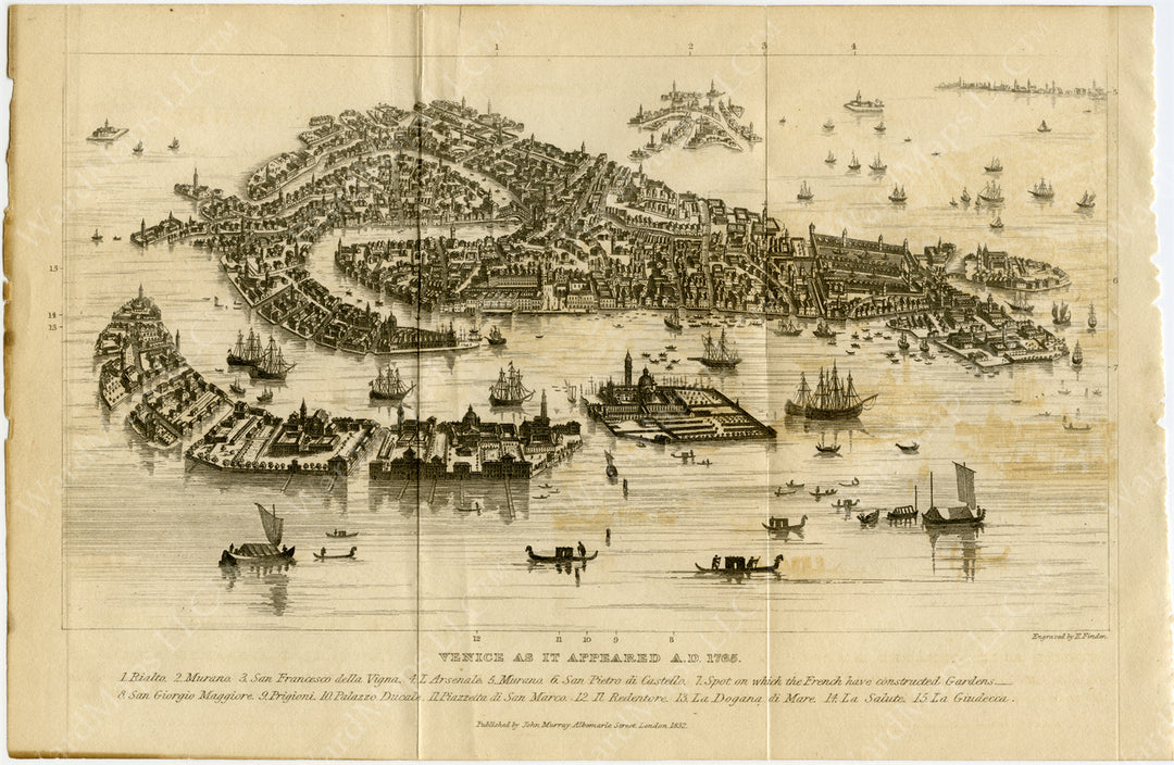 Venice, Italy in 1765 (Published 1832)