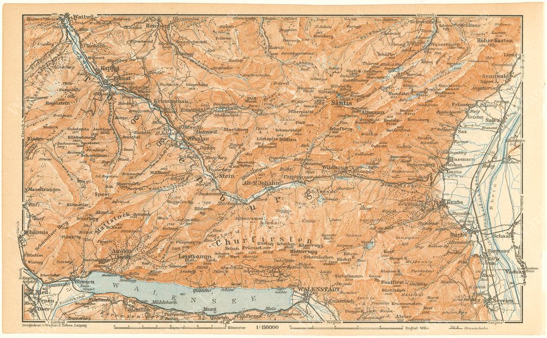 Saint Gallen Canton, Switzerland 1928: Toggenburg - Walensee Regions