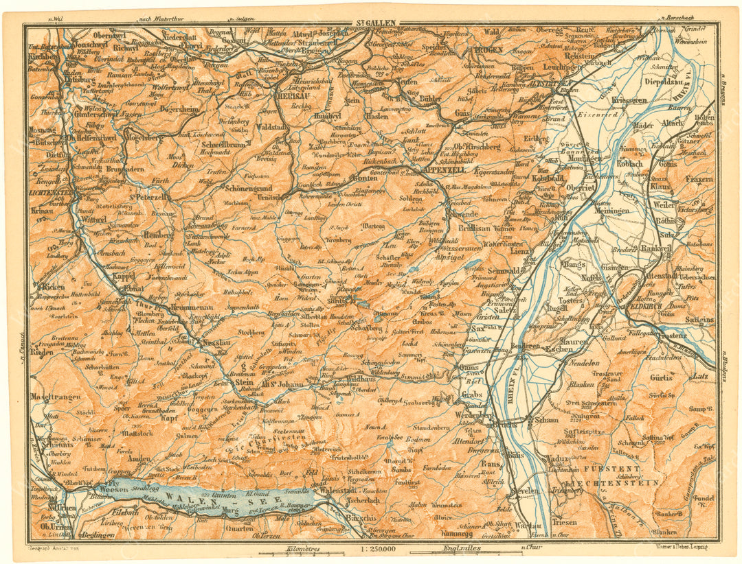 Saint Gallen Canton, Switzerland 1928: Central Part
