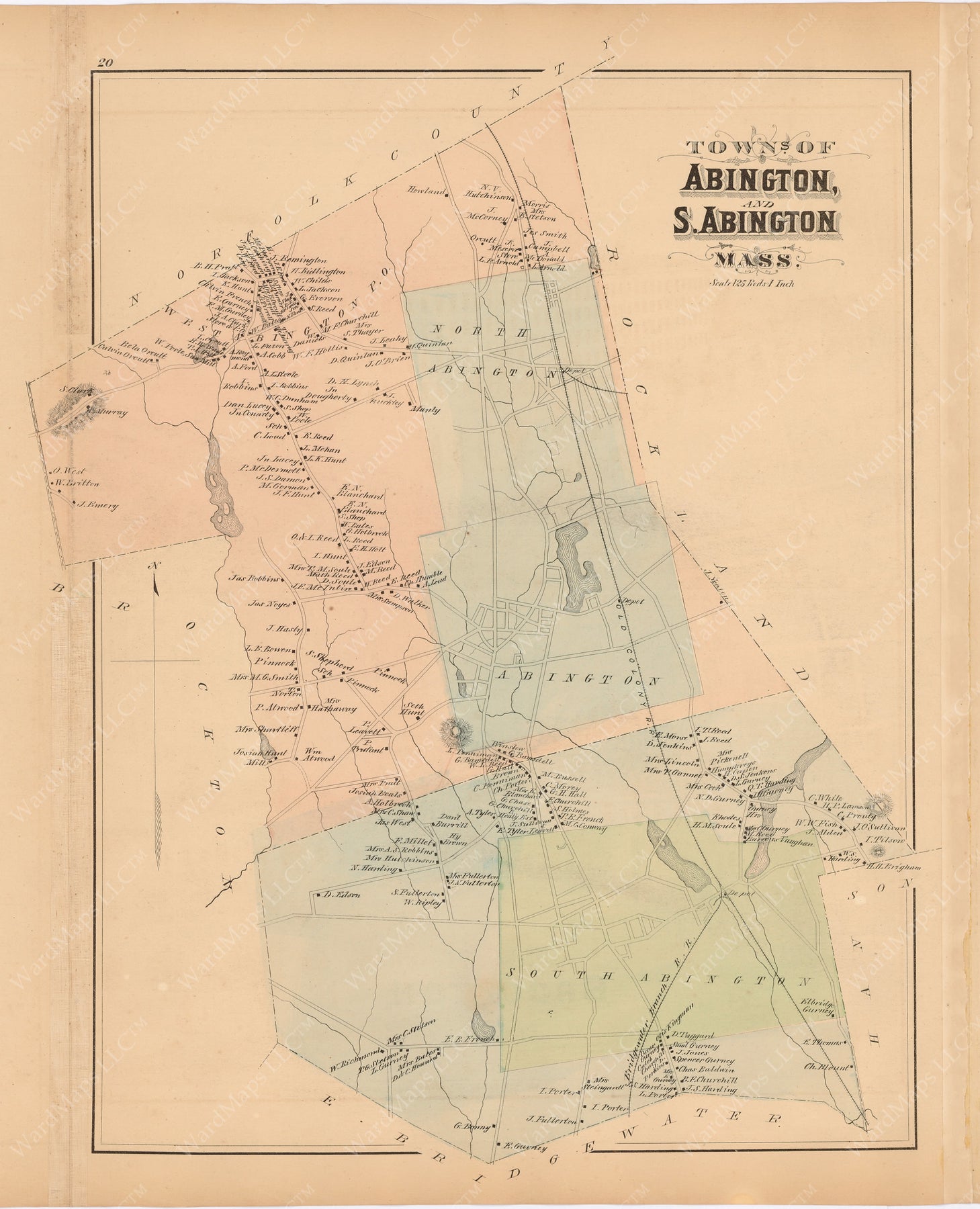 Abington and South Abington, Massachusetts 1879 – WardMaps LLC