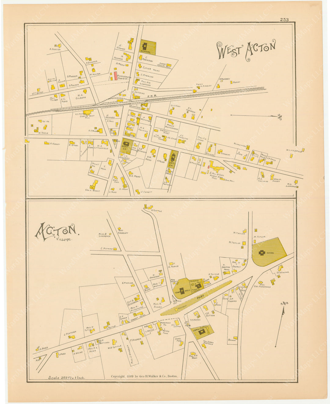 Acton and West Acton, Massachusetts 1889