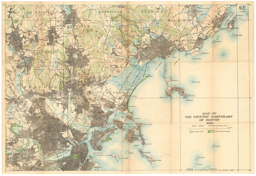 Country Northeast of Boston, Massachusetts 1896