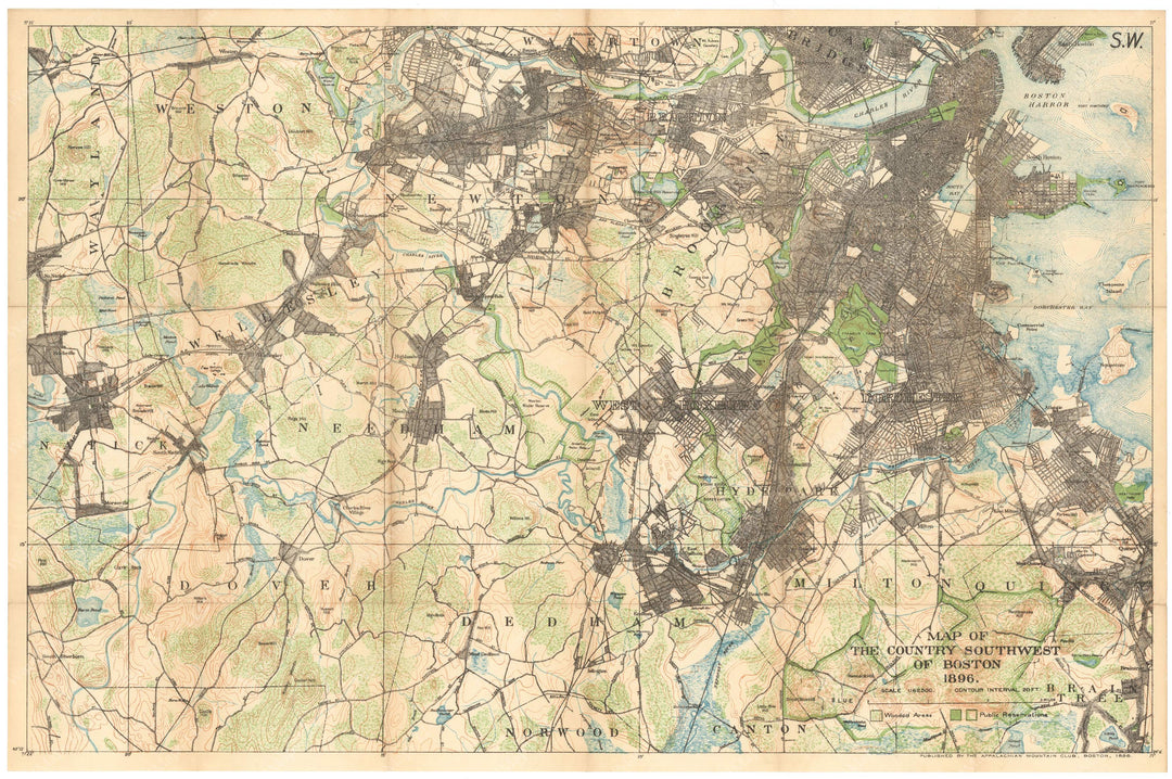 Country Southwest of Boston, Massachusetts 1896
