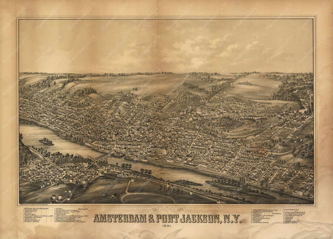 Amsterdam and Port Jackson, New York 1881