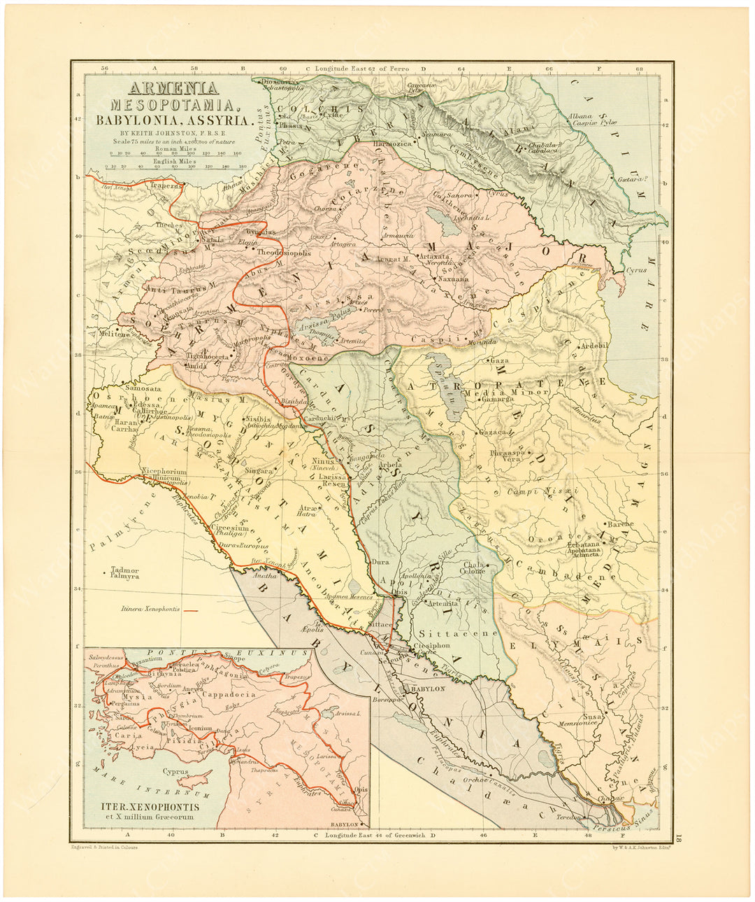 Classical Map c.1897: Ancient Mesopotamia