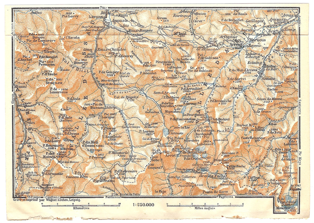 Valleys of the Orssau and Azun, France 1914
