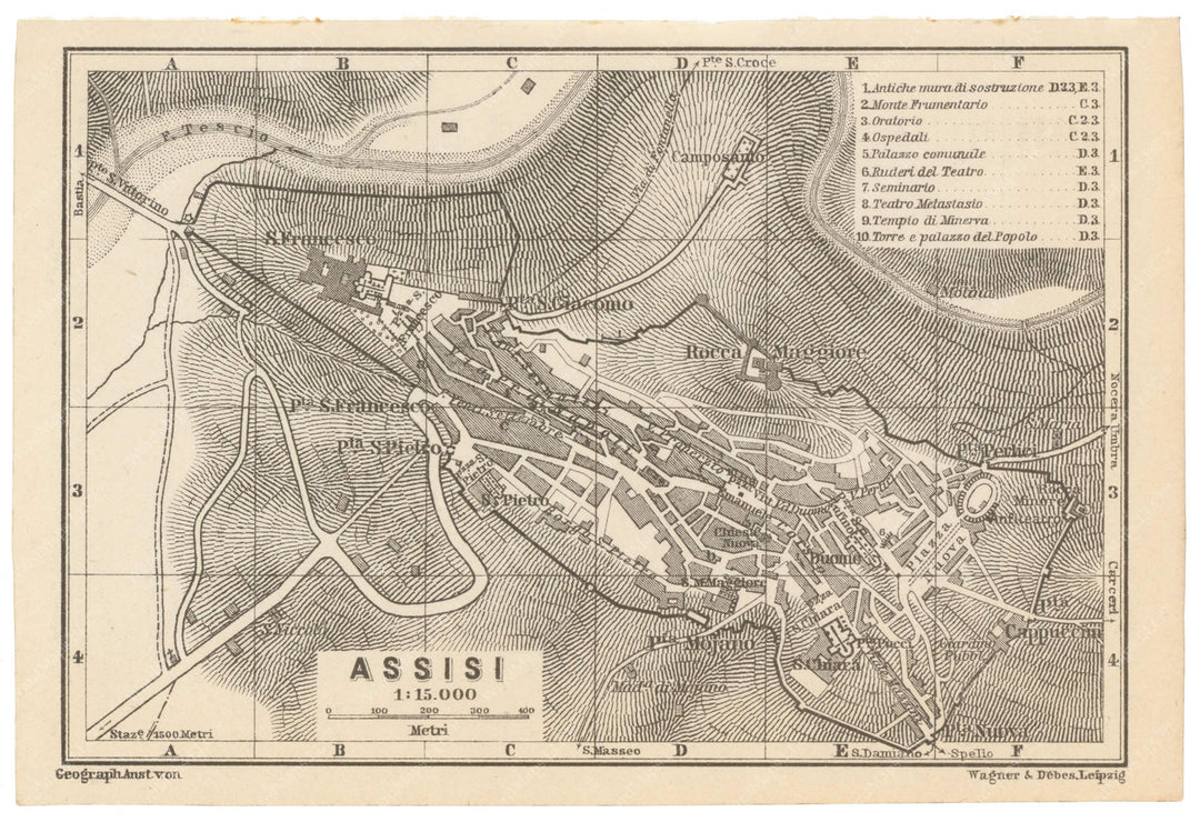 Assisi Map Rome Assisi, Italy 1909 – WardMaps LLC