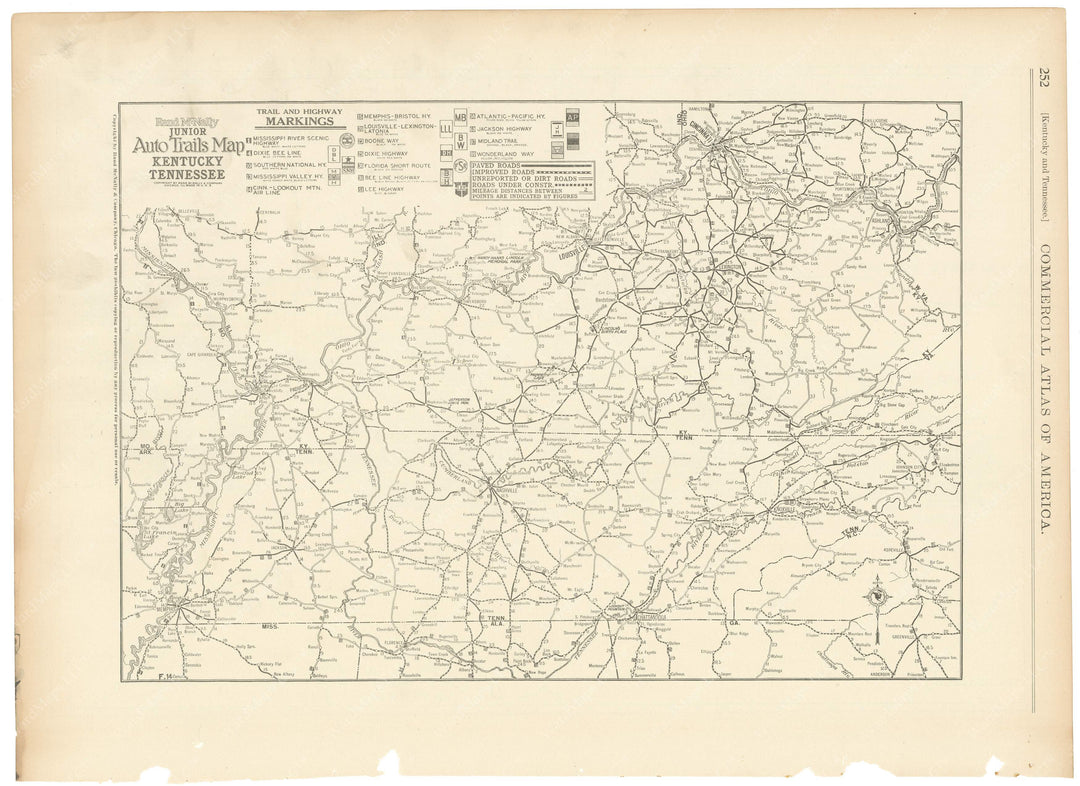 Kentucky and Tennessee 1925: Auto Trails