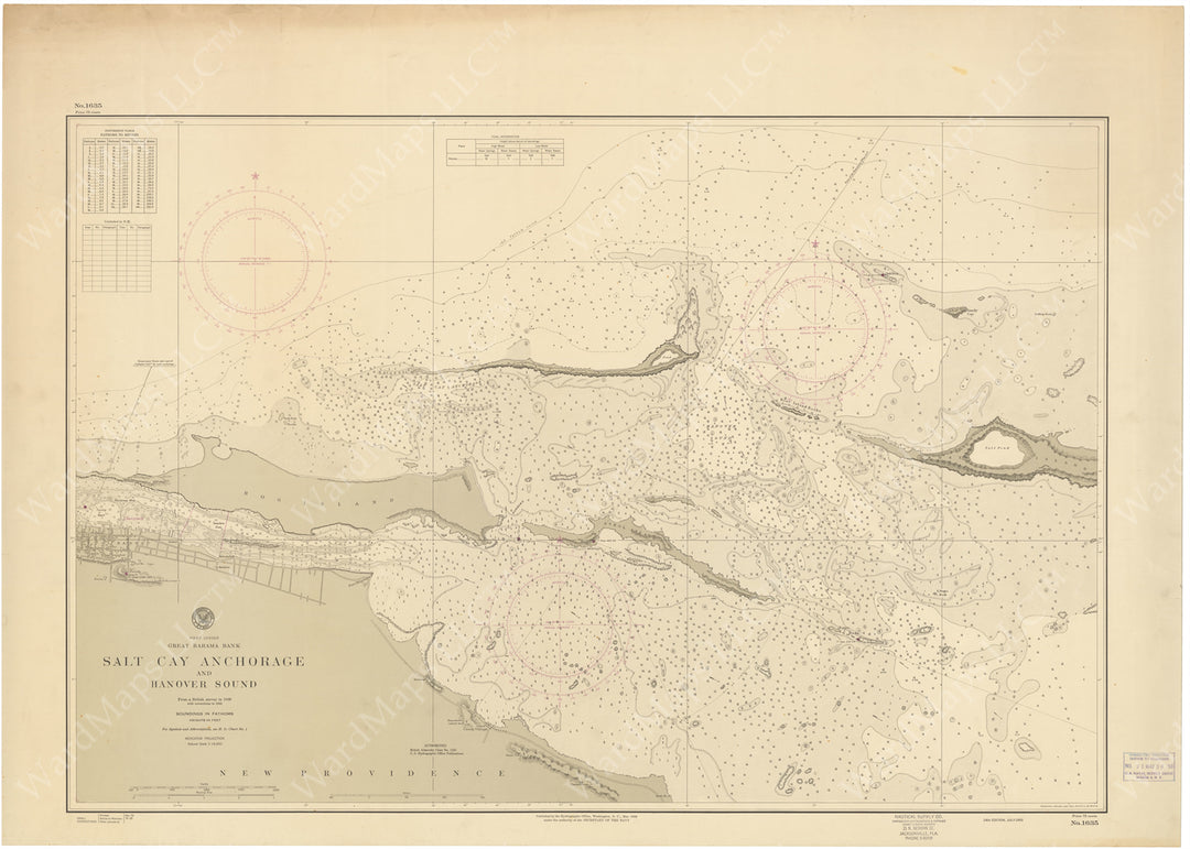 USNHO West Indies - Great Bahama Bank: Salt Cay Anchorage and Hanover Sound 1953