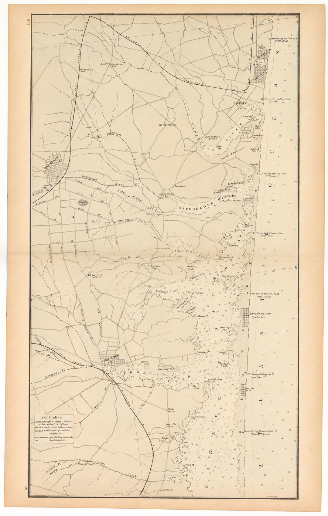 New Jersey Coast, from Spring Lake to Toms River 1878