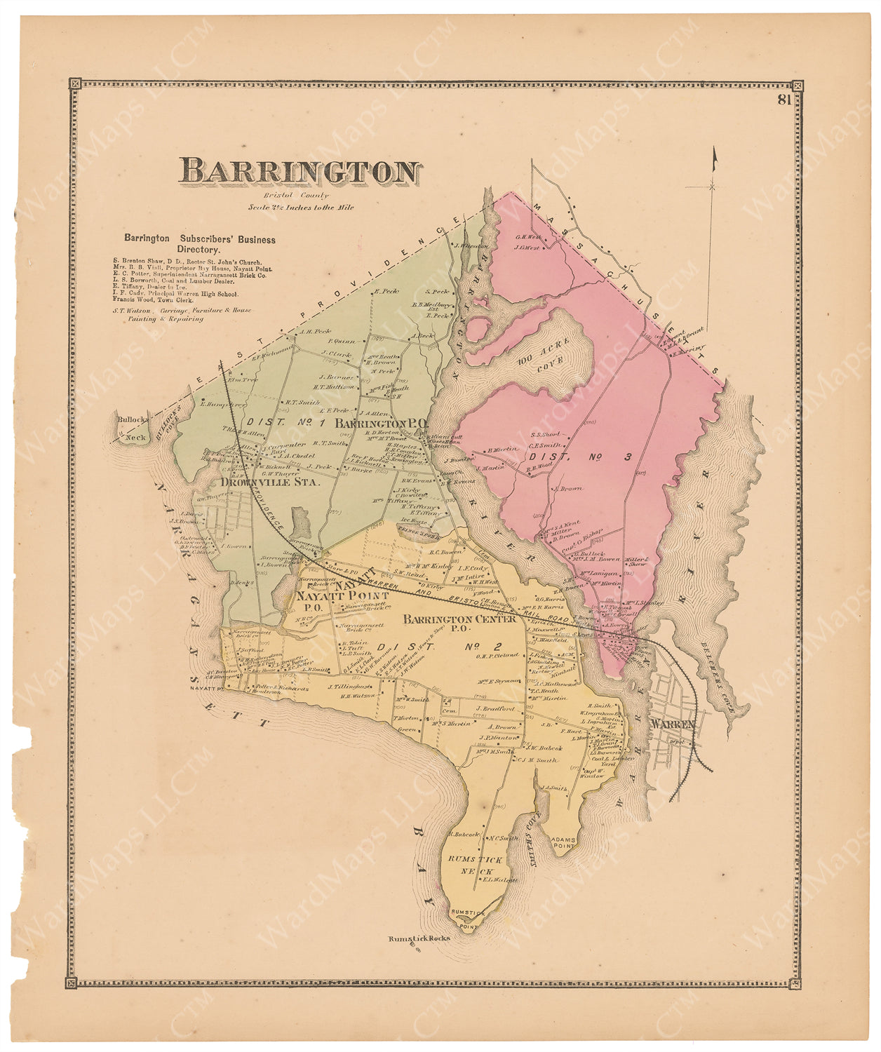 Rhode Island City And Town Maps WardMaps LLC Wmark Barrington Abc84f27 A959 420a 81c8 