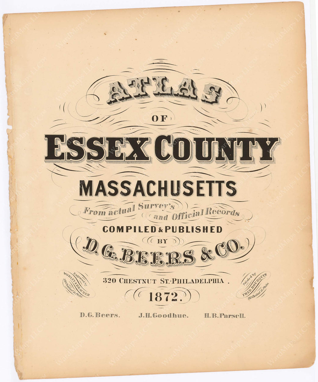 Essex County, Massachusetts 1872 Title Page