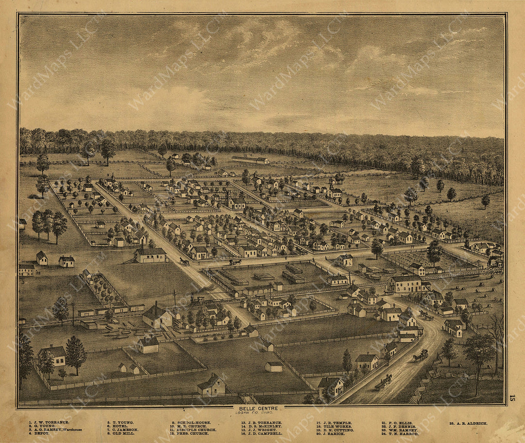 Belle Centre, Ohio 1875