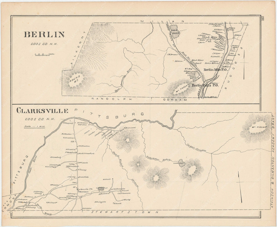 Berlin and Clarksville, New Hampshire 1892