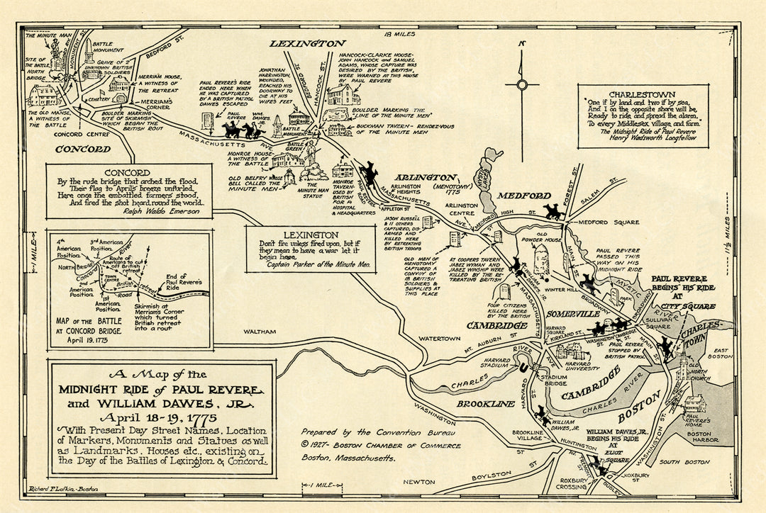 Midnight Ride of Paul Revere and William Dawes, Jr. April 18-19, 1775 (Published 1928)