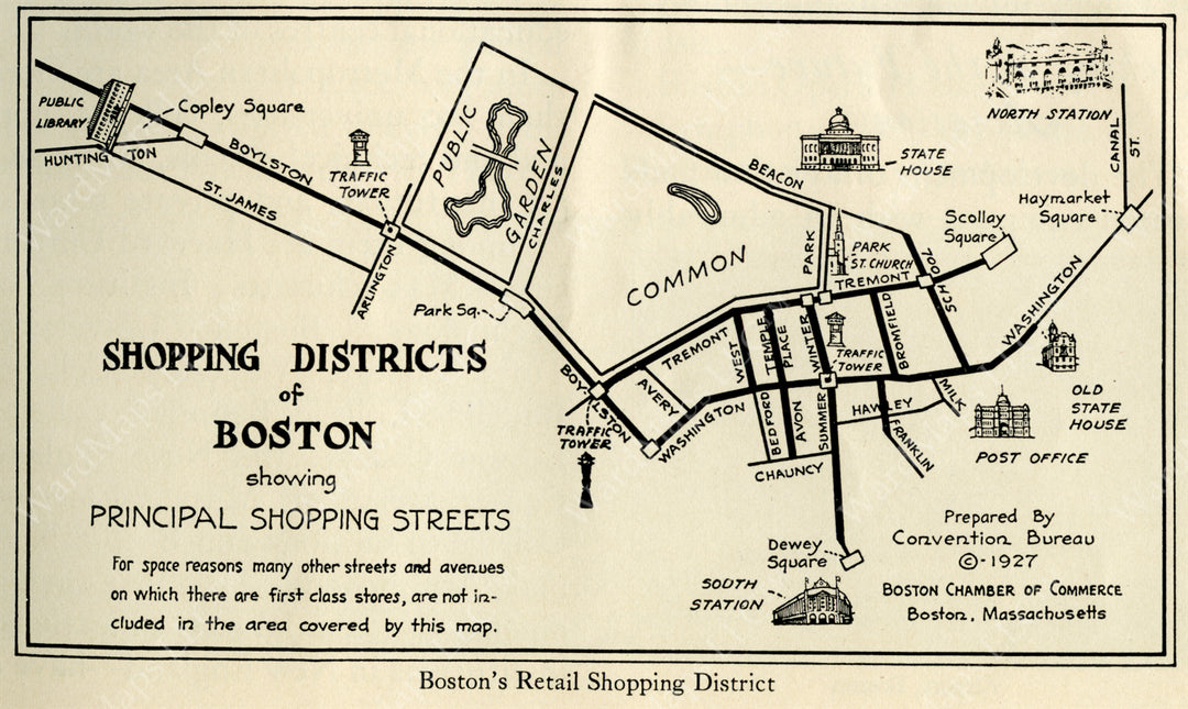 Boston, Massachusetts 1927: Shopping Streets