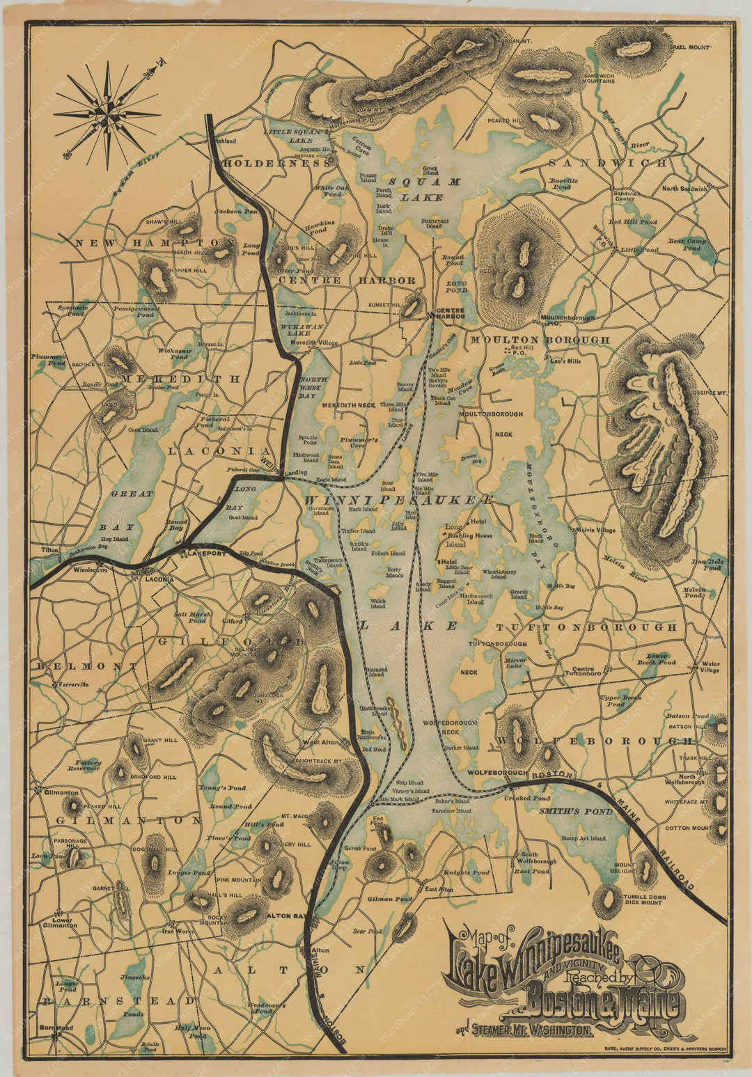 Lake Winnipesaukee and Vicinity, New Hampshire 1903