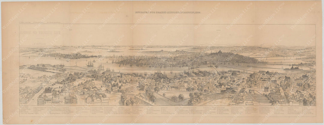 Boston Viewed from Bunker Hill, Massachusetts 1852